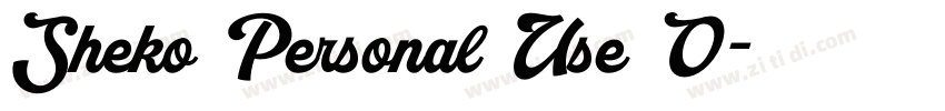 Sheko Personal Use O字体转换
